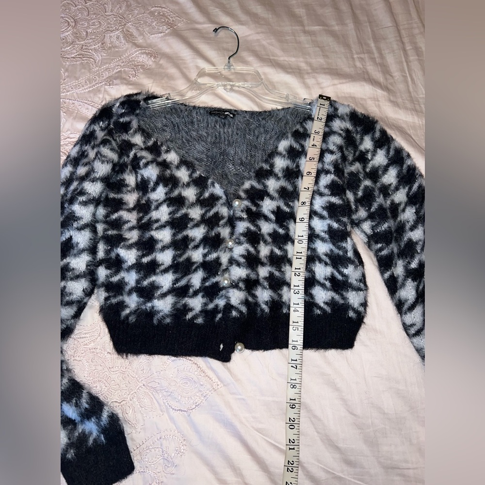 Fashion Nova Oh You Hound Houndstooth Knit Two Piece Skirt Set Size L - Picture 9 of 12